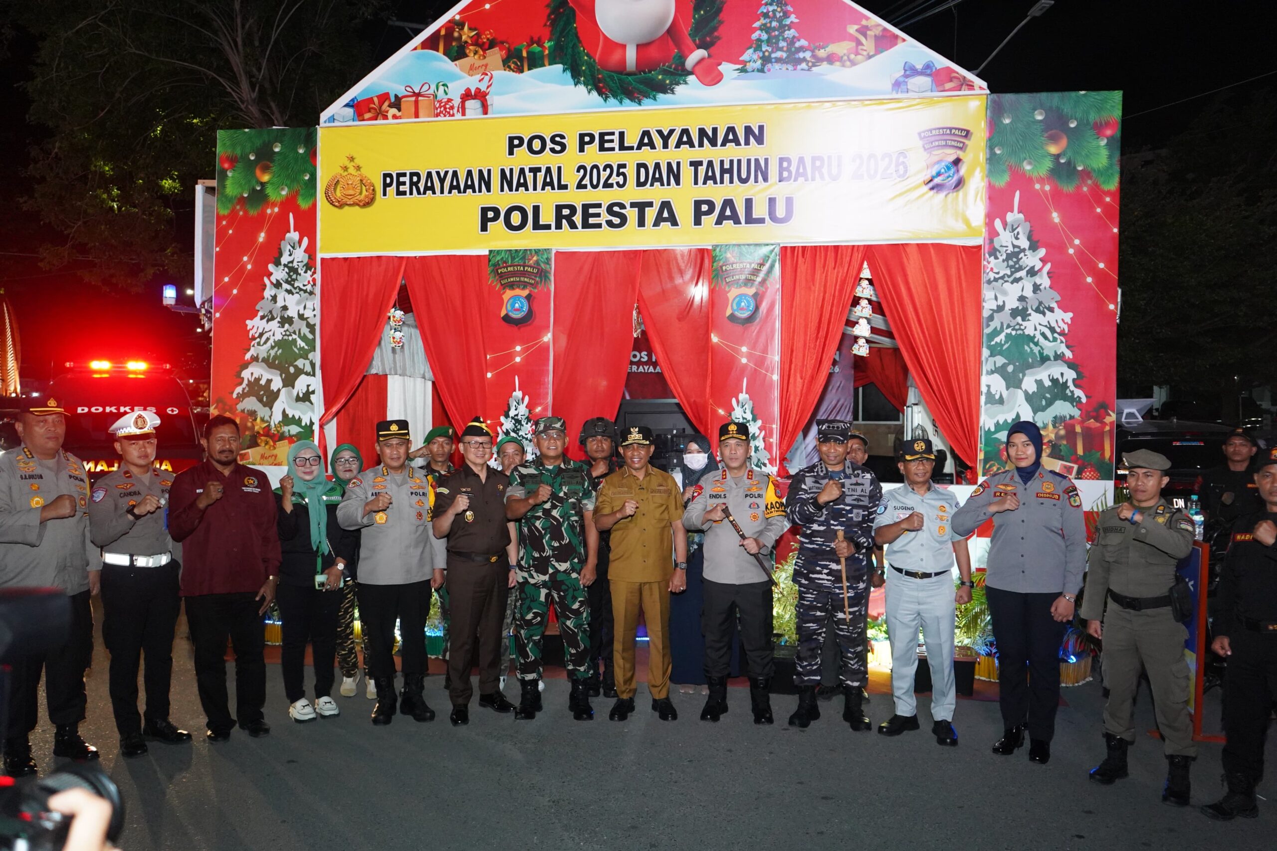 Sinergitas TNI-Polri bersama Pemda,Kodam XXIII/Palaka Wira Laksanakan Patroli Pengamanan Jelang Tahun Baru 2026